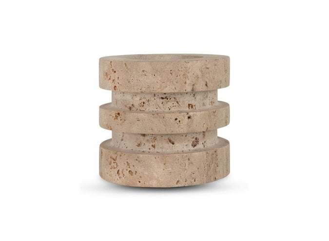 Candleholder 'Copenhagen' Travertine - S