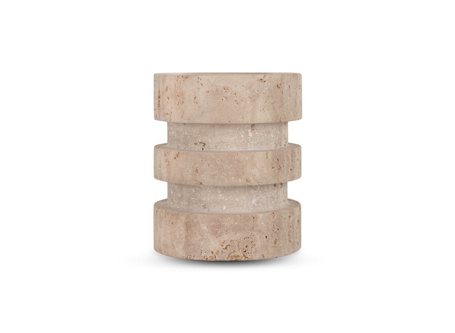 Candleholder 'Copenhagen' Travertine - M