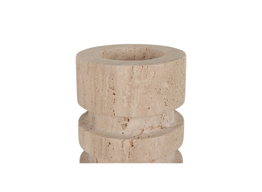 Candleholder 'Copenhagen' Travertine - L