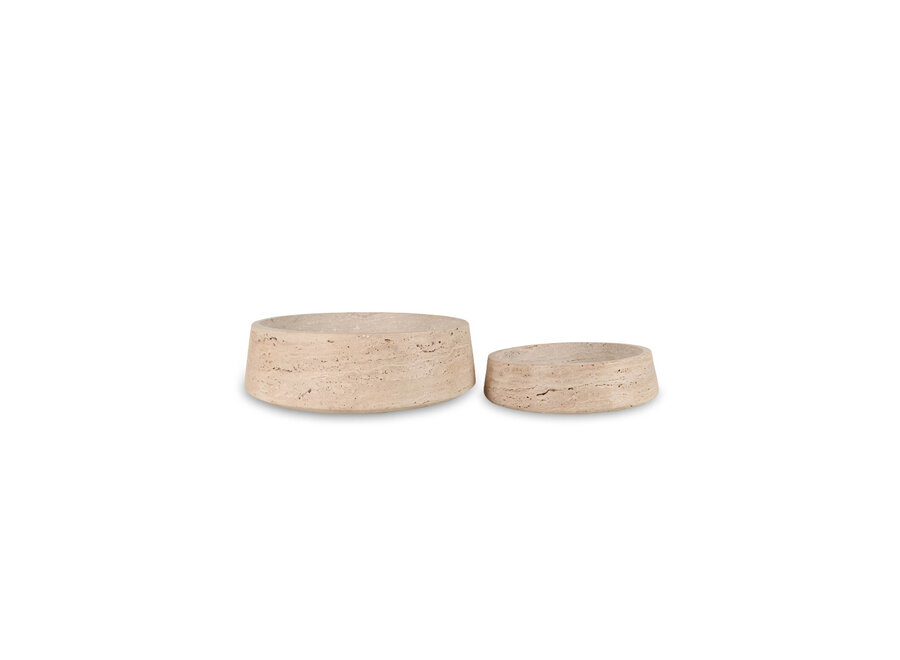 Bowl 'Aarhus' Travertine - L