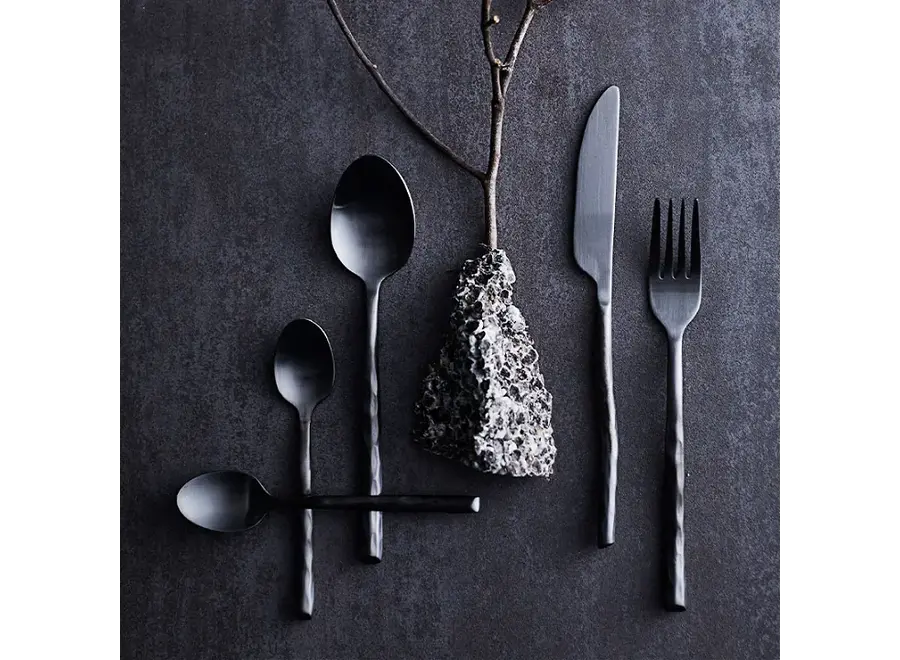 Cutlery set 'Uta' - Black finish