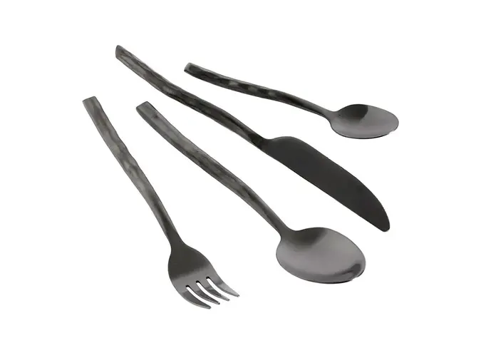 Cutlery set 'Uta' - Black finish