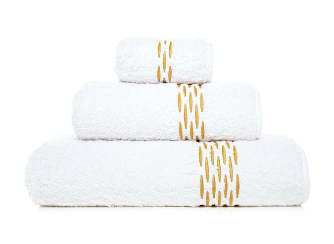 Towel 'Alhambra' - White/Gold