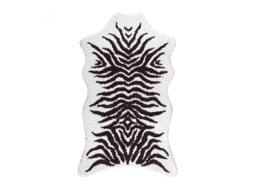 Bathmat 'Mountain Zebra' - White