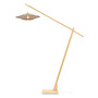Vloerlamp Bali bamboe nat. h.207cm/kap 60x15cm zw./nat., L