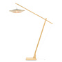 Vloerlamp Kalimantan bamboe h.207cm/kap horiz.60x15cm zw/nat.