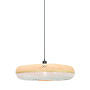 Hanglamp Palawan bamboe 60x15cm nat./wit L