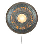 Wandlamp Palawan bamboe 60x15cm nat./zwart, L