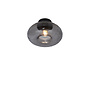Plafondlamp glas Brussels rond dia.27x14cm, antraciet