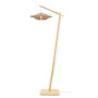 Vloerlamp Bali bamboe nat. h.176cm/kap dia.44x12cm naturel/zwart M