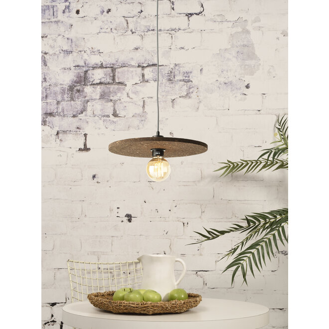 Hanglamp kurk Algarve dia.40xdikte 1,5cm donkerbruin