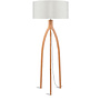 Vloerlamp bamboe Annapurna 6030, linnen licht