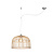 Hanglamp Borneo bamboe rond dia.52xh.32cm/enkel kap naturel, L