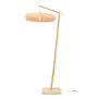 Vloerlamp Palawan bamboe naturel h.176cm/shade 60x15cm naturel