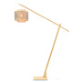 Vloerlamp Bhutan bamboe nat. h.207cm/kap 40x34cm zw./nat.