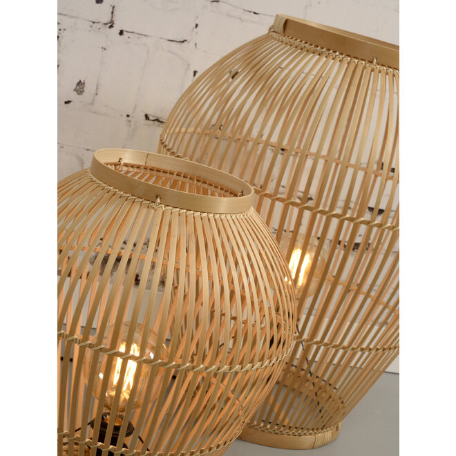 Vloerlamp Tuvalu bamboe dia.42xh.50cm naturel, S