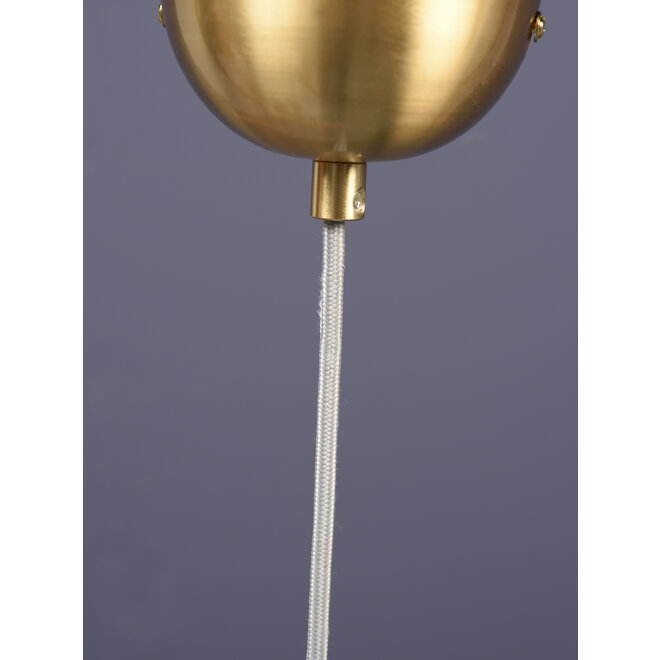 Hanglamp glas Brussels dia.14xh.30cm transparant/goud, druppel