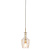 Hanglamp glas Brussels dia.13xh.30cm transparant/goud, rechthvormig