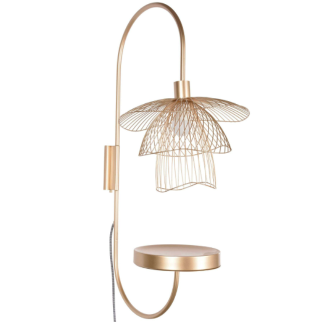 Forestier Papillon wandlamp met plateau - Champagne