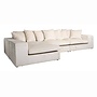 Bank Alcazar 3-zits + lounge links/rechts white chenille (Bergen 900 white chenille)