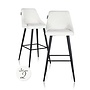 Bar stoel Brooke white unicorn (set van 2) (Unicorn 02 white)