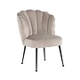 Stoel Pippa khaki velvet / black (Quartz Khaki 903)