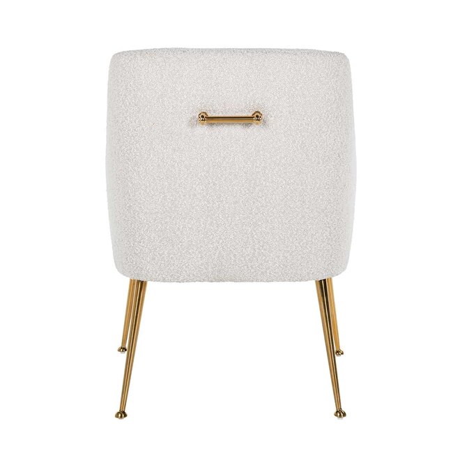 Stoel Harper white bouclé / brushed gold (Copenhagen 900 Bouclé White)