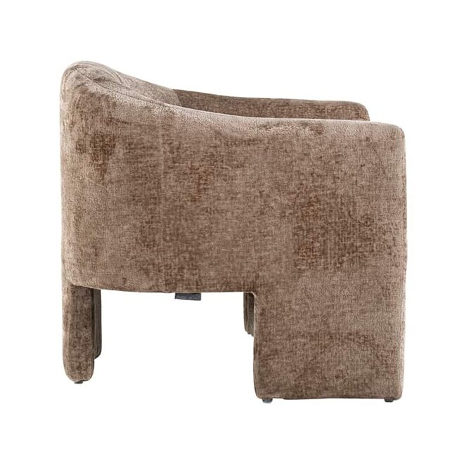 Fauteuil Charmaine taupe chenille (Bergen 104 taupe chenille)