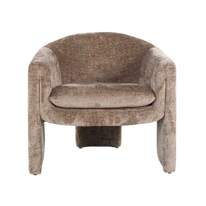 Fauteuil Charmaine taupe chenille (Bergen 104 taupe chenille)