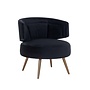 Fauteuil Hazel black velvet fire retardant (FR-Quartz 800 Black)
