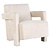 Fauteuil Devanto white chenille (Bergen 900 white chenille)