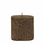 Kaars Wave 9x9cm mokka