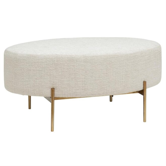 Ossana poef fabric Memphis 10 - oval 100x65x45 <br />
Metal leg