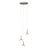 It's about RoMi Hanglamp Murano 3 bollen metaal/glas zand/transparant