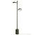 Good&Mojo Vloerlamp Okinawa 2 kappen essenhout groen