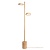 Good&Mojo Vloerlamp Okinawa 2 kappen essenhout naturel