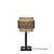 Good&Mojo Tafellamp Bhutan rond bamboe naturel/zwart frame zwart