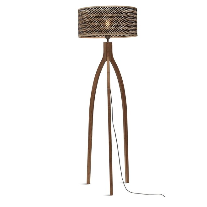 Good&Mojo Vloerlamp Java 3-poot bamboe frame naturel