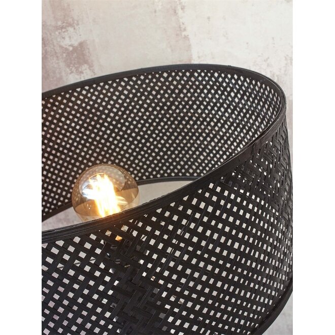 Good&Mojo Vloerlamp Java 3-poot bamboe frame zwart