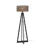 Good&Mojo Vloerlamp Java 4-poot bamboe frame zwart