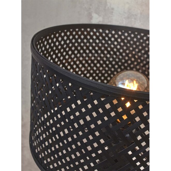 Good&Mojo Vloerlamp Java 4-poot bamboe frame zwart