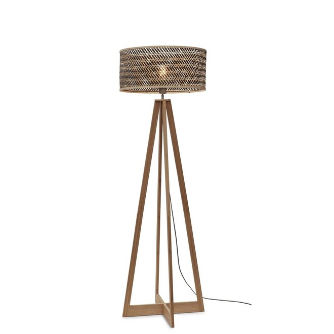 Good&Mojo Vloerlamp Java 4-poot bamboe frame naturel