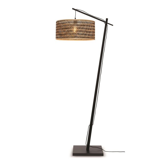 Good&Mojo Vloerlamp Java bamboe frame zwart
