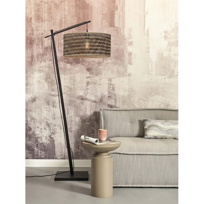 Good&Mojo Vloerlamp Java bamboe frame zwart