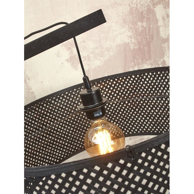 Good&Mojo Vloerlamp Java bamboe frame zwart
