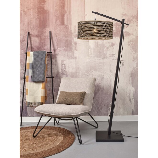 Good&Mojo Vloerlamp Java bamboe frame zwart