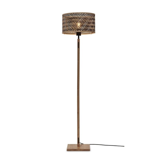 Good&Mojo Vloerlamp Java recht bamboe frame zwart