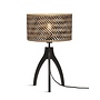 Good&Mojo Tafellamp Java 3-poot bamboe naturel/zwart frame zwart