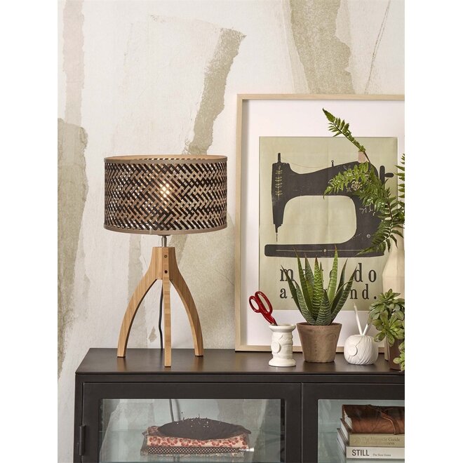 Good&Mojo Tafellamp Java 3-poot bamboe frame naturel