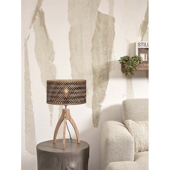 Good&Mojo Tafellamp Java 3-poot bamboe frame naturel